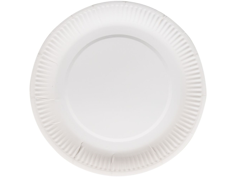 Paptallerken, ABENA Gastro, Ø15cm, hvid, pap - (20 stk.)