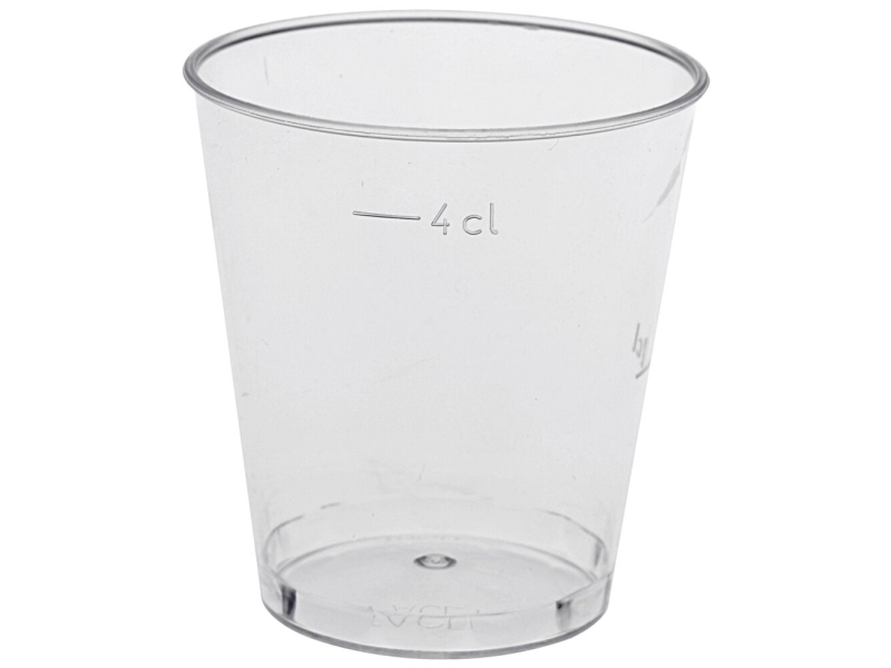 Shotglas, ABENA Gastro, 5cm, Ø4,5cm, 4 cl, 5 cl, klar - (40 stk.)