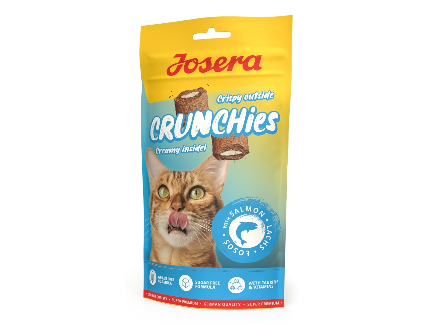 Josera Crunchies, Snacks, Katze, Adult, Lachs, 60 G, Zuckerfrei