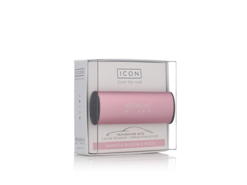 Millefiori Car Air Freshener Icon classic Pink - Magnolia Blossom & Wood - Lugtfjerner