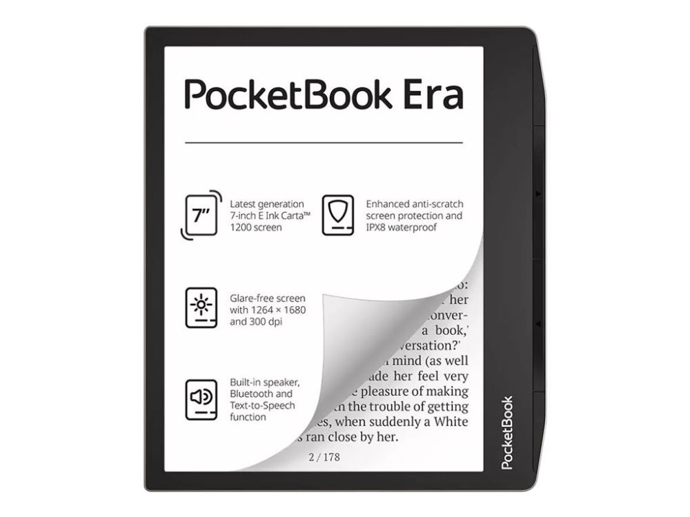 PocketBook Era - eBook-läsare - Linux 3.10.65 - 16 GB - 7 16 grå nivåer (4-bit) E Ink Carta (1264 x 1680) - pekskärm - Bluetooth - stardust silver | TV, Ljud & Bild - Bärbart ljud & Bild - Läsplattor | GameStuff