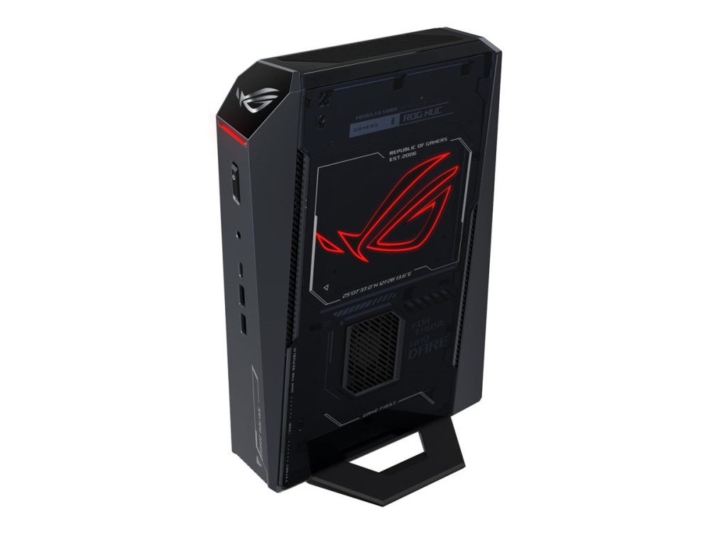 ASUS ROG NUC RNUC15JNK9X389A2 - Mini-PC spel - Core Ultra 9 275HX / upp till 5.4 GHz - RAM 32 GB - SSD 1 TB - NVMe - GeForce RTX 5070 Ti - Gigabit Ethernet, 2.5 Gigabit Ethernet, Bluetooth 5.3, IEEE 802.11ax (Wi-Fi 6), IEEE 802.11be (Wi-Fi 7) - Win 11 Home - skärm: ingen - svart | Spel - Gamingdatorer - Stationär | GameStuff