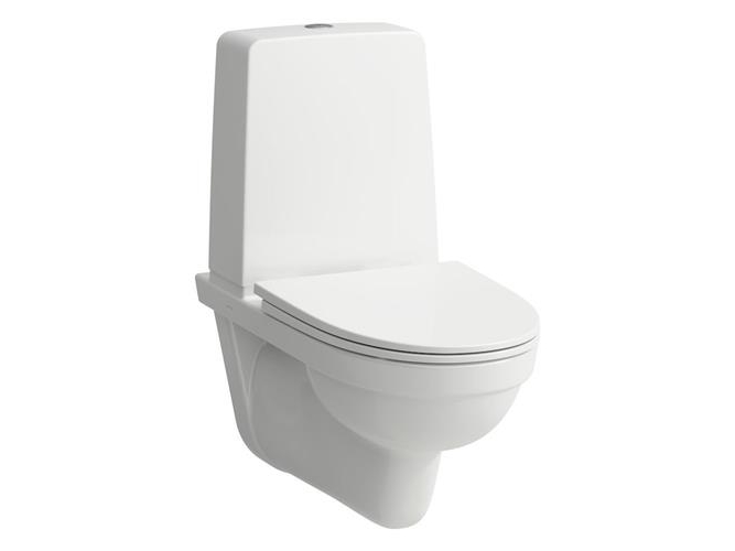 Laufen Kompas Vægh Wc M/Ciste - Rimless Skylleteknik Og Med Synlig Cisterne