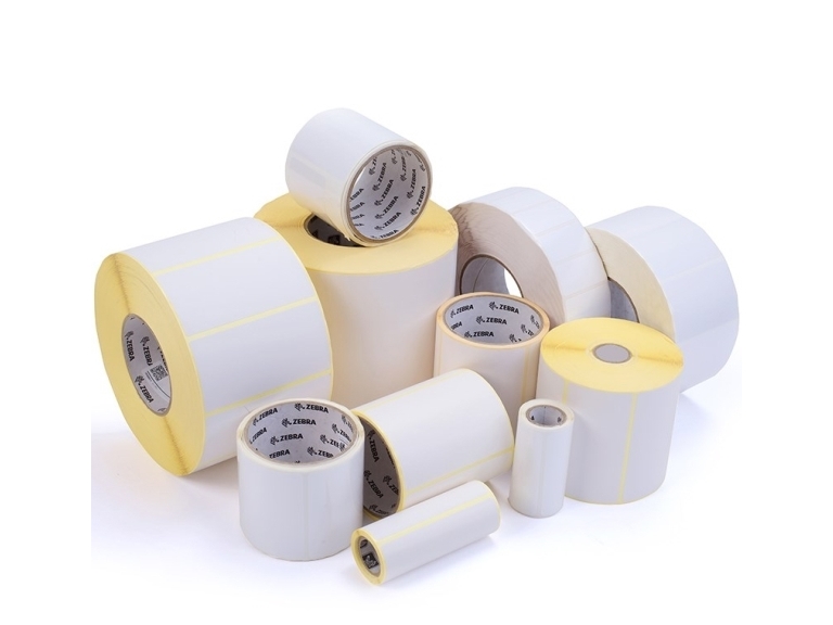 Zebra 3011409-T, Weiß, Selbstklebendes Druckeretikett, Papier, Wärmeübertragung, Permanent, Universal