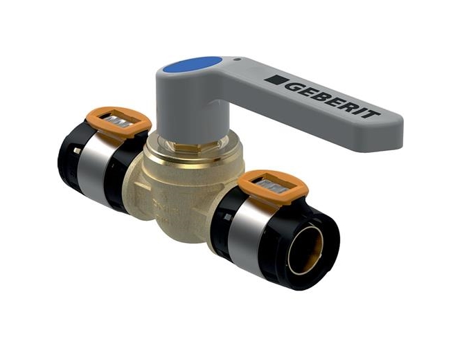 Geberit FlowFit kulventil med manöverhandtag CuZn21Si3P, d=50 mm | VVS Artiklar - Rör & Kopplingar - Alupex rör och rördelar | GameStuff