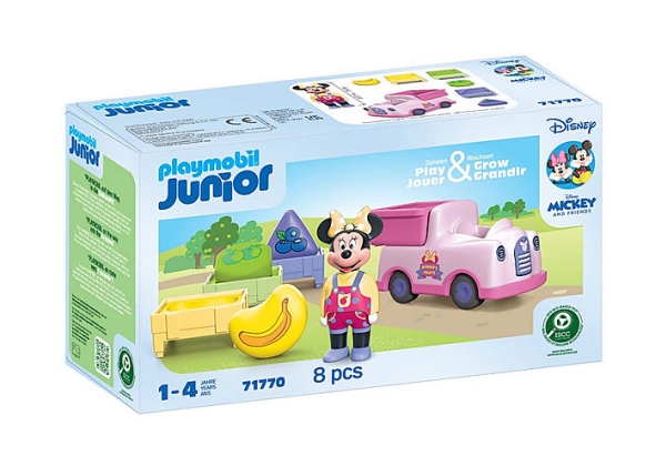 Playmobil Junior Minnie Maus Obst-Transporter Sortierspass, Aktion/Abenteuer, 1 Jahr(E), Mehrfarbig, Kunststoff