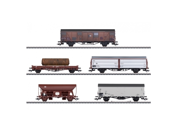 Märklin Freight Car Set For The Class 193, Model Af Godsvogn Til Jernbaner, Monteringssæt, Ho (1:87), 5 Different Design German Federal Railroad Two-