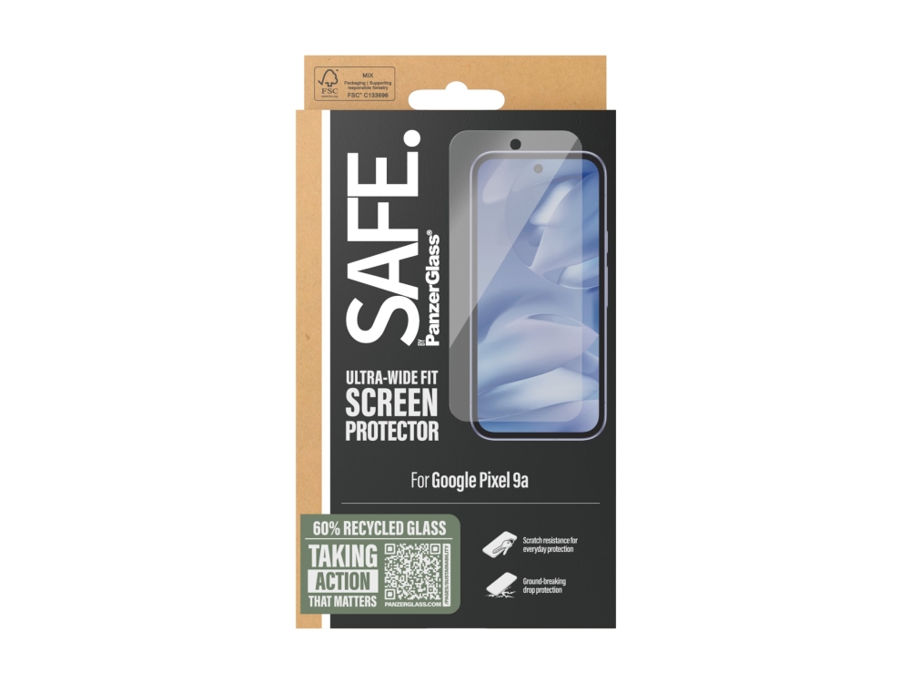 Safe Screen Protector Google Pixel 9A 5G -Ultra-Wide Fit