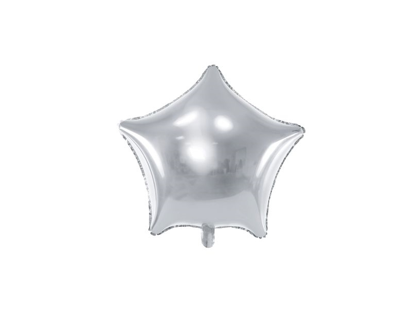 Silberner Stern Folienballon, 70 Cm