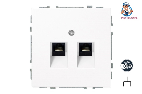 Liregus Computer-Steckdose Ikl-002-01.M/Wm 2Pl