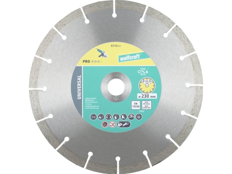Wolfcraft Diamant-Trennscheibe 230 Mm 22.23 Mm 1 Stk