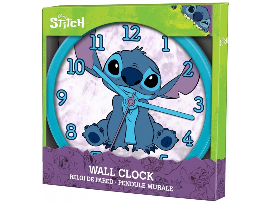 Scienny vægur til væggen stor 25 cm til børn Lilo & Stitch / Las3015