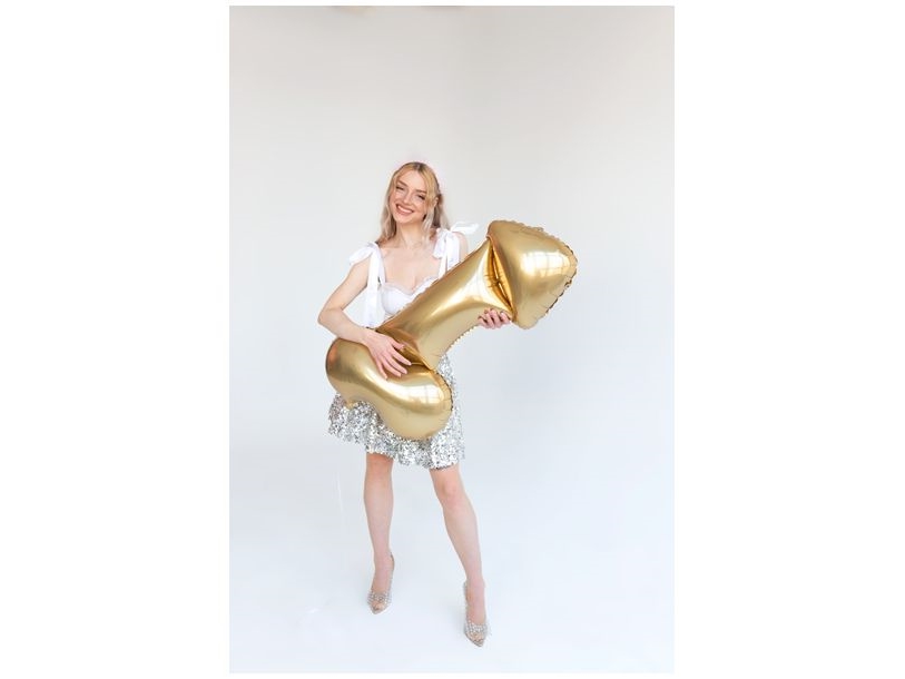 Gold Weenie Folienballon