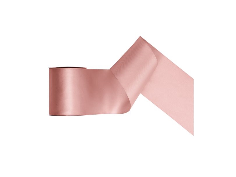 Støvet Rosa Satinbånd, 100 Mm