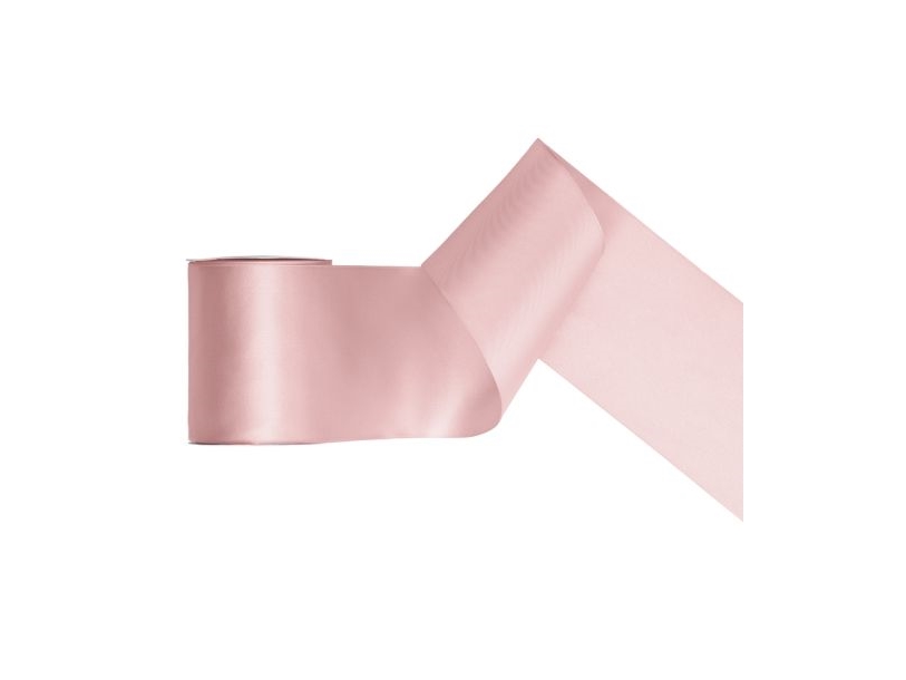 Lys Støvet Rosa Satinbånd, 100Mm
