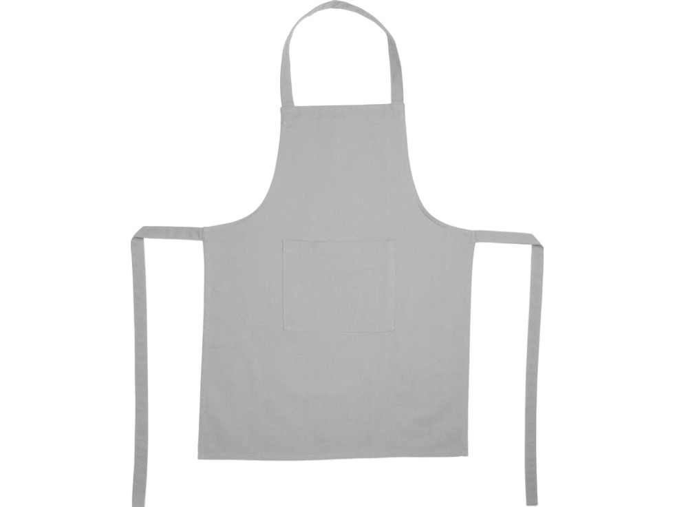 Atmosphera Køkkenforklæde i bomuld til kvinder, 60 x 80 cm, lysegrå