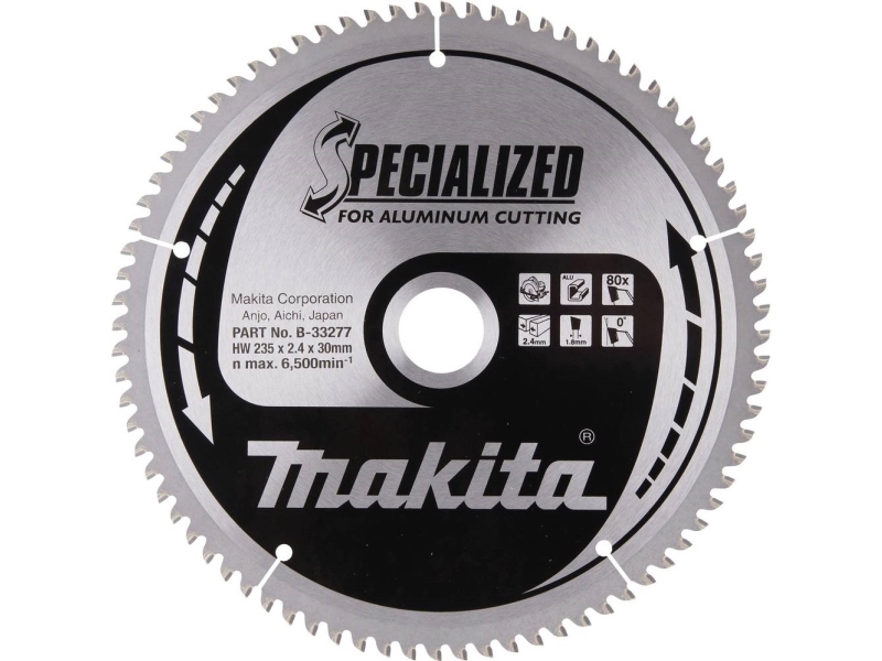 Makita Specialized, Aluminium, 23,5 cm, 3 cm, 6500 rpm, 2,4 mm, Makita