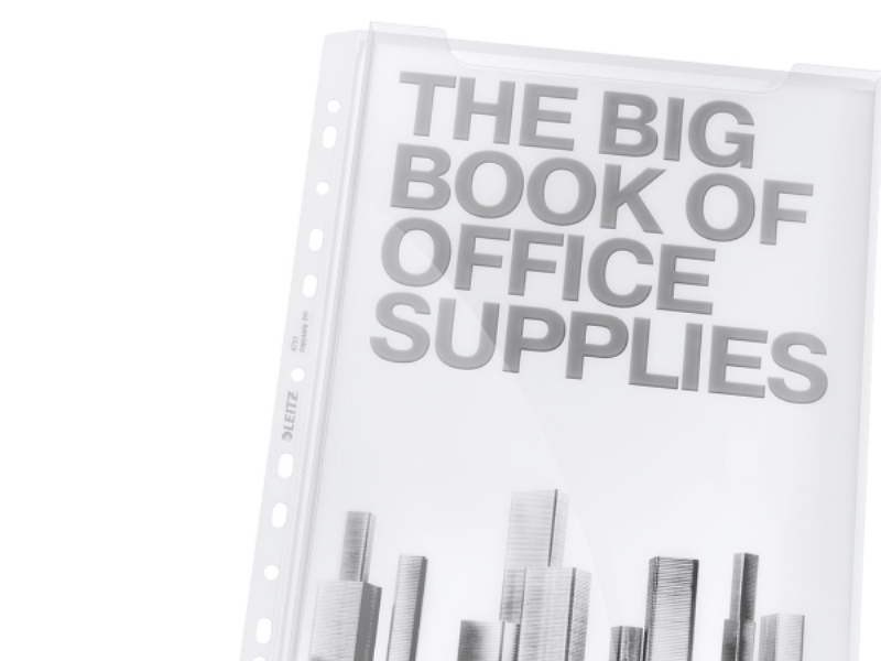 Kataloglomme, Leitz, med lomme A4, glasklar, pakke a 5 stk | Arkivering - Elastikmappar & Chartekker - Plastficka | GameStuff