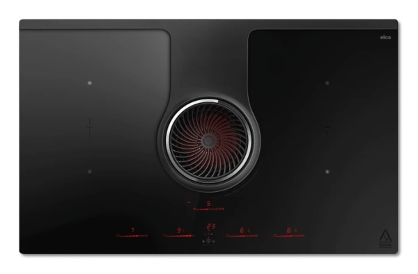 Elica Nikolatesla One Hp Evo Bl/A/83, Schwarz, Integriert, 83 Cm, Zonen-Induktionskochfeld, Glas, 4 Zone(N)