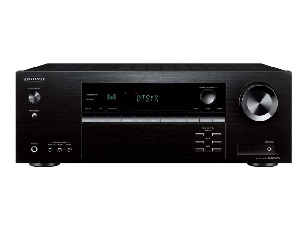 Onkyo TX-NR5100 - 8K - 7x165W - HDR10+ - Dolby Atmos - WiFi - AV-netværksmodtager - 7.2 kanal - Sort