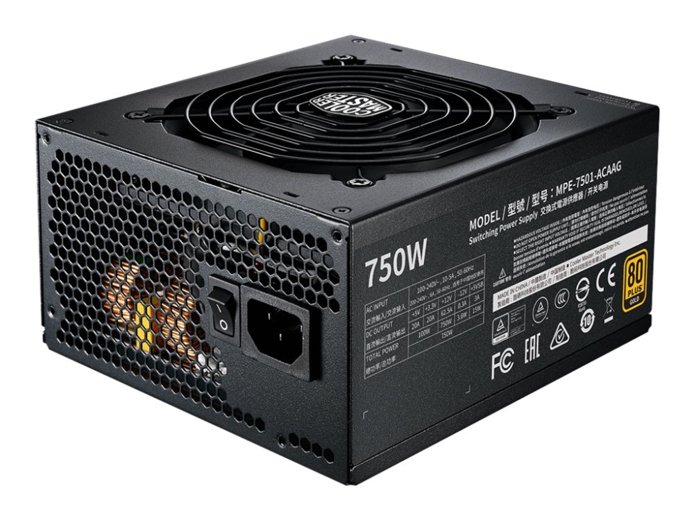 Cooler Master MWE Gold V2 750 - Nätaggregat (intern) - ATX12V 3.1/ EPS12V - 80 PLUS Gold - AC 90-264 V - 750 Watt - aktive PFC - Europa | Datortillbehör - Laddare & Batterier - Dator/Server nätaggregat | GameStuff