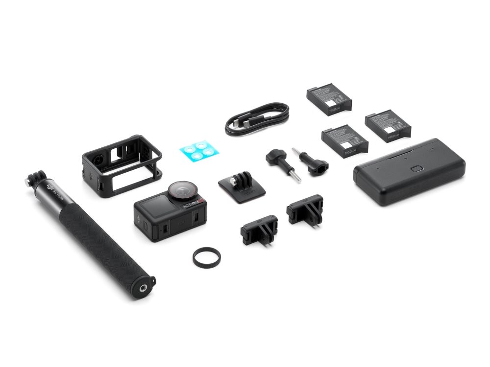 DJI Osmo Action 5 Pro - Adventure Combo - aktionkamera - 4 K / 120 fps - blixt 64 GB - Wi-Fi, Bluetooth - undervatten upp till 20 m | Foto och video - Videokamera - Videokamera för action | GameStuff