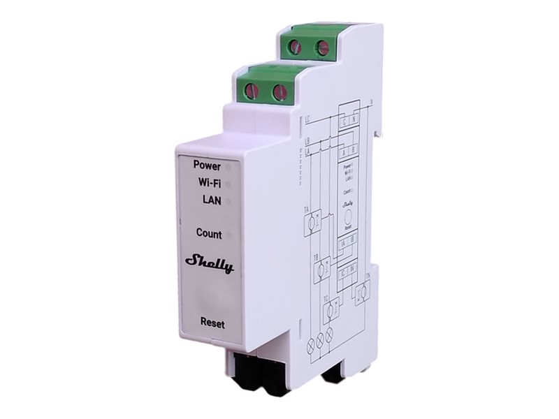 Shelly Pro 3EM - WiFi 3-faset energimåler, 120A | Smarta hem - Märken - Shelly | GameStuff