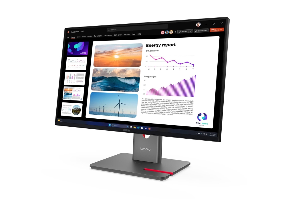Lenovo ThinkVision P24Q-40 - LED-skærm - 24 (23.8 til at se) - 2560 x 1440 QHD @ 120 Hz - IPS - 300 cd/m² - 1500:1 - HDR10 - 4 ms - HDMI, DisplayPo