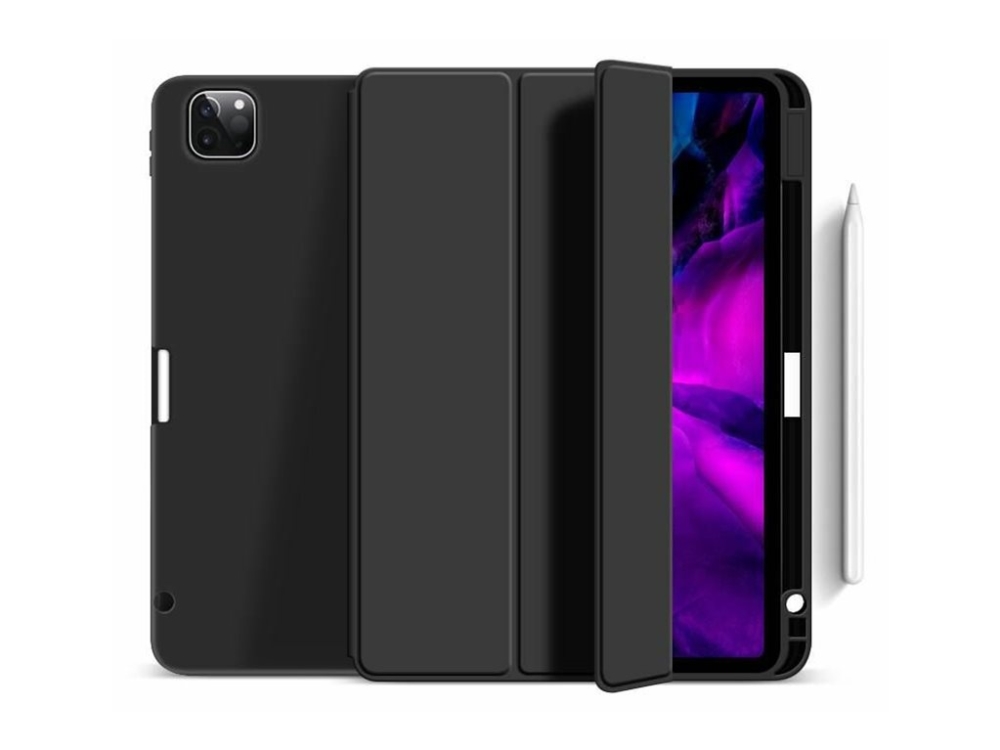 Estuff Miami - Flipomslag Til Tablet - Termoplastisk Polyuretan (Tpu), Polyuretan-Læder, Polykarbonat - Sort, Klar - For Apple 11-Inch Ipad Pro (M4)