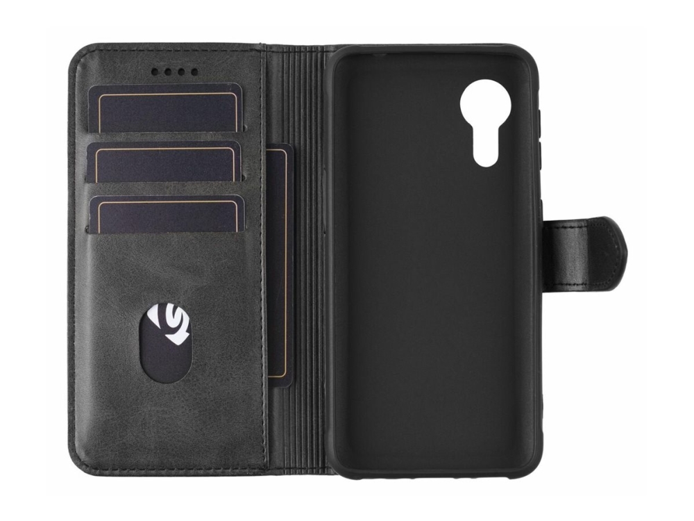 Estuff Es67340006-Bulk, Geldbörsenhülle, Samsung, Samsung Galaxy Xcover 5, Schwarz