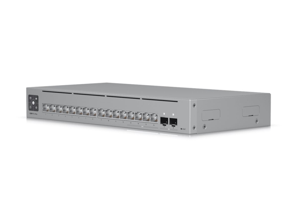 Ubiquiti UniFi Switch Pro Max 16 - Switch - L3 - Administrerad - 12 x 10/100/1000 + 4 x 2.5GBase-T + 2 x 10 Gigabit Ethernet - skrivbordsmodell, rackmonterbar, väggmonterbar - AC | Datortillbehör - Nätverk - Switchar | GameStuff