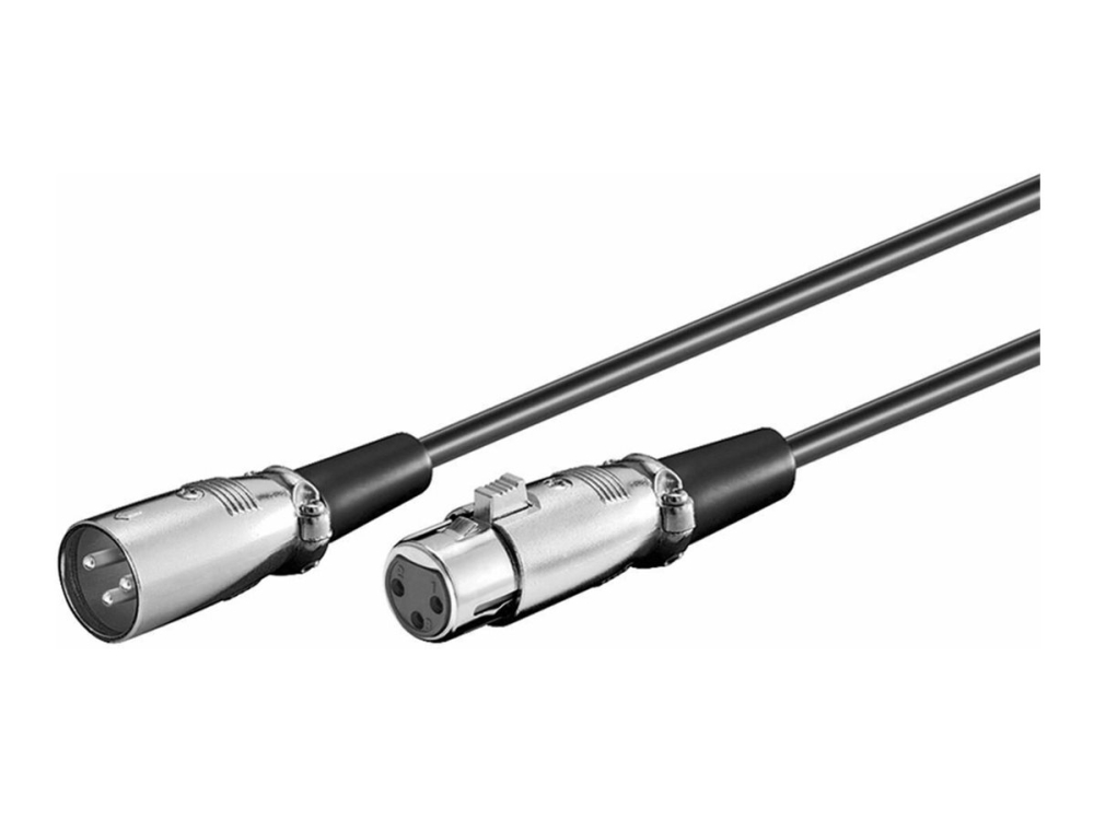 Microconnect - Audiokabel - Xlr3 Han Til Xlr3 Hun - 10 M - Sort