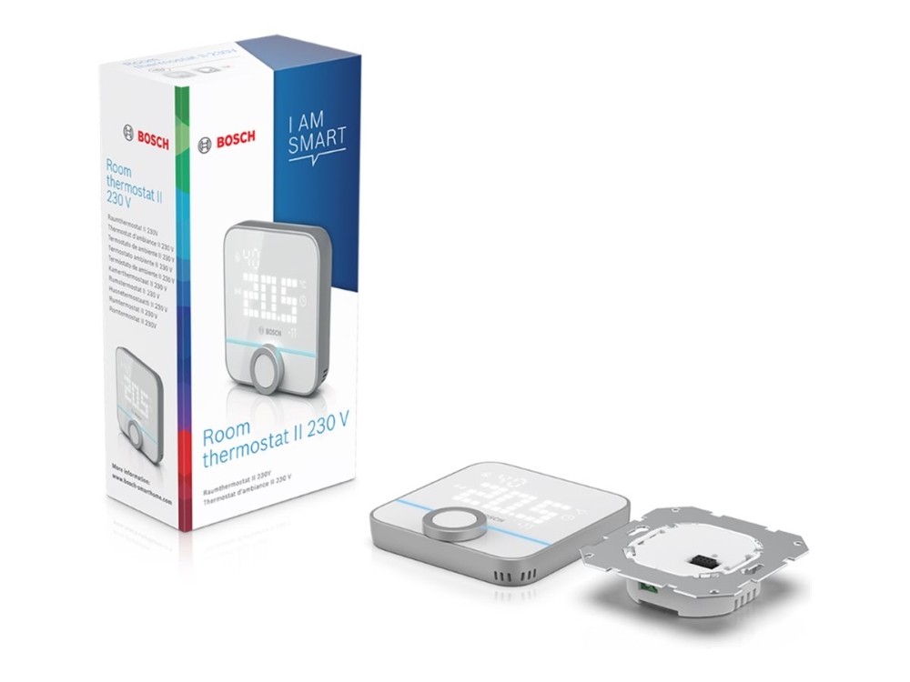 Bosch Smart Home Ii - Rumtermostat - 230 V, Underfloor Heating - Trådløs - Zigbee 3.0 - 2.4 - 2.4835 Ghz