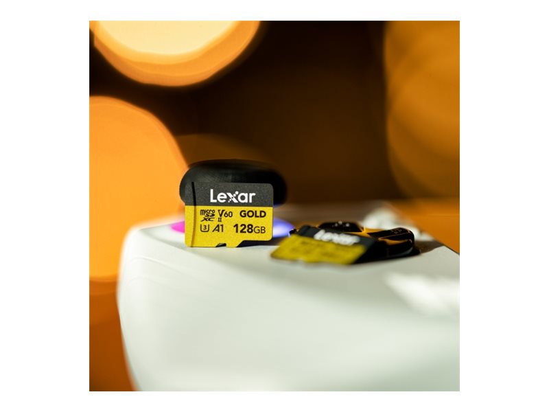 Lexar Professional GOLD Series - Flash-minneskort - 128 GB - A1 / Video Class V60 / UHS-II U3 - mikroSDXC UHS-II | Tele & GPS - Mobil tillbehör - Minneskort | GameStuff