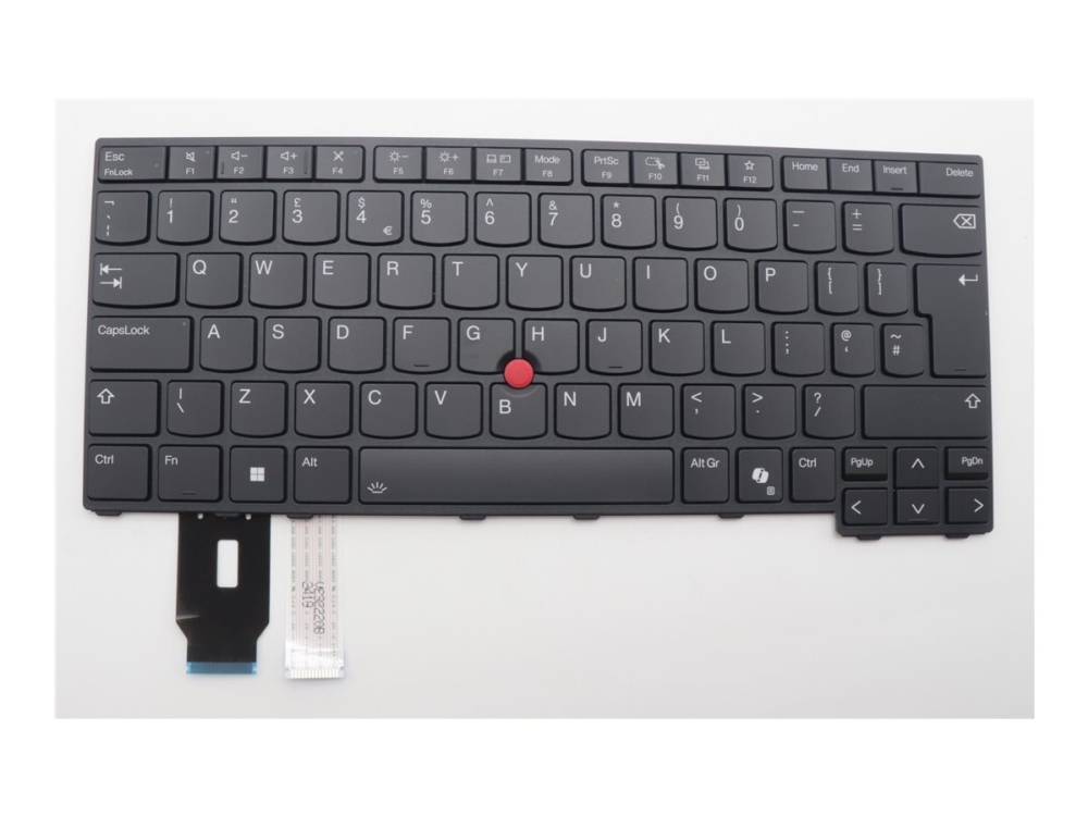 Sunrex - Notebooks udskiftningstastatur - med Trackpoint - bagbelyst - QWERTY - UK - sort - FRU - for ThinkPad L14 Gen 5 L14 Gen 6 P14s Gen 5 P14s Gen 6 T14 Gen 5 T14 Gen 6