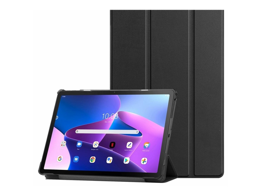 Estuff Houston - Flipomslag Til Tablet - Polykarbonat, Polyurethan - Sort - For Lenovo Tab M10 Plus (3Rd Gen)