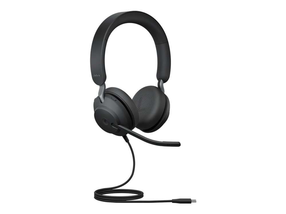 Jabra Evolve2 40 SE MS Stereo - Headset - på øret - kablet - USB-C, USB-A - støjisolerende - Certified for Microsoft Teams