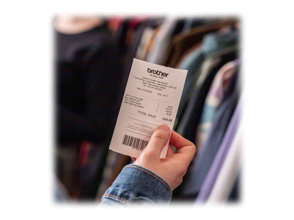 Brother - Rulle (7,9 cm x 14 m) 1 rulle (rullar) termiskt papper (paket om 24) - för RuggedJet RJ-3035B, RJ-3055WB | Papper & Emballage - Specialpapper - Pappersrullar | GameStuff