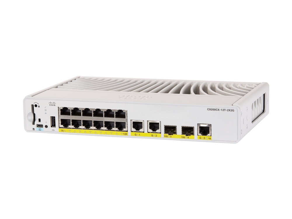 Cisco Catalyst 9200Cx - Network Essentials - Switch - Kompakt - L3 - Administreret - 12 X 1000Base-T + 3 X 1000Base-T + 2 X 1 Gigabit / 10 Gigabit Sf