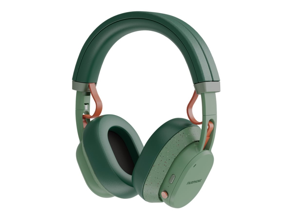 Fairphone FAIRBUDS XL - Kuulokkeet mikrofonilla - täysikokoiset - Bluetooth - langaton - aktiivinen melua vaimentava - vihreä