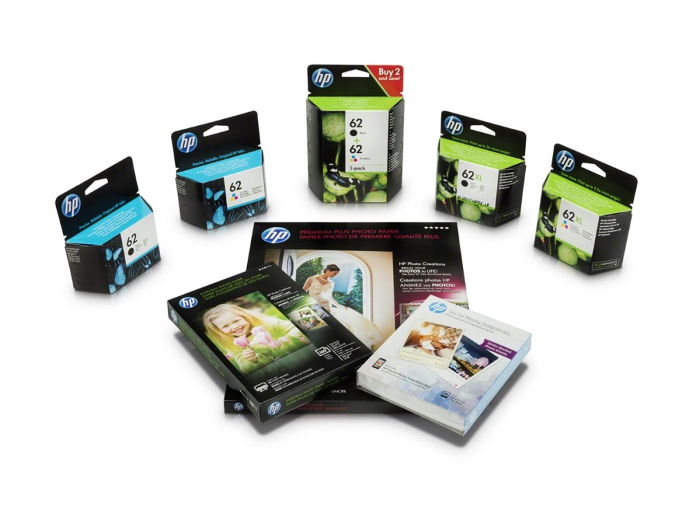 Hp 62 - Sort - Original - Blækpatron - For Envy 55Xx, 56Xx, 76Xx Officejet 200, 250, 57Xx, 8040