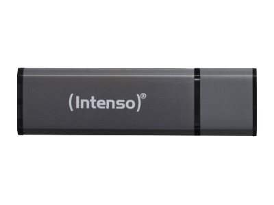 Intenso Alu Line - Usb Flashdrive - 128 Gb - Usb 2.0 - Antracit (Sort)