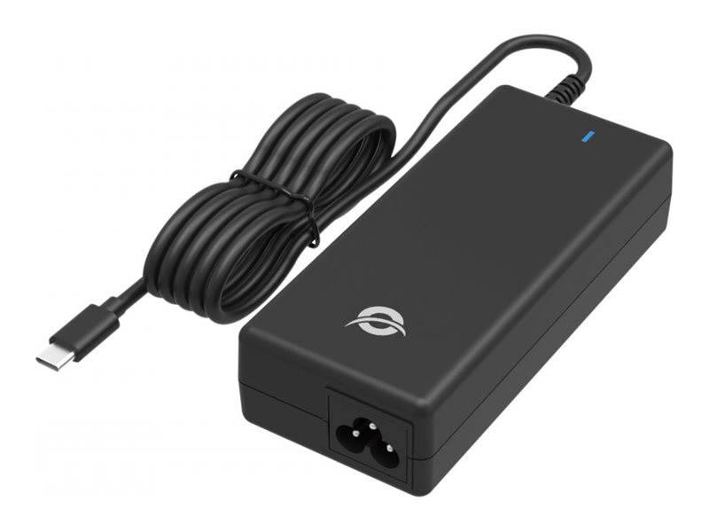 Conceptronic - Strømforsyningsadapter - Gan, With Built-In Usb-C Cable, Pps, Pd 3.0 - Ac 100-240 V - 100 Watt - United Kingdom - Grå
