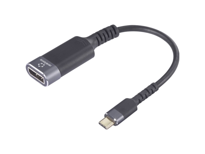 Renkforce Rf-6798310 Usb-C / Displayport Adapterkabel [1X Usb-C Stecker - 1X Displayport Buchse] Schwarz-Grau 4K Uhd 0,20 M