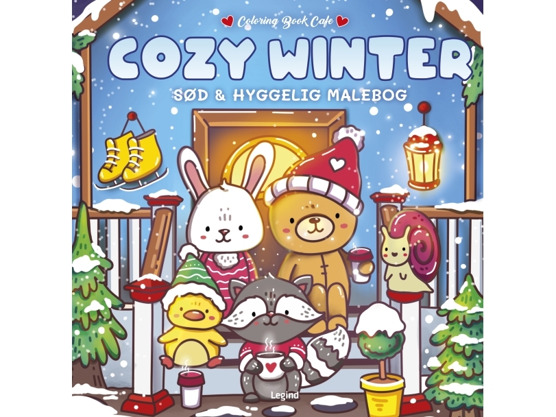 Malebog: Cozy Winter - DeLuxe - Cozy Coloring Coloring Book Cafe | Skola & Hobby - Till skolväskan - Målarböcker | GameStuff