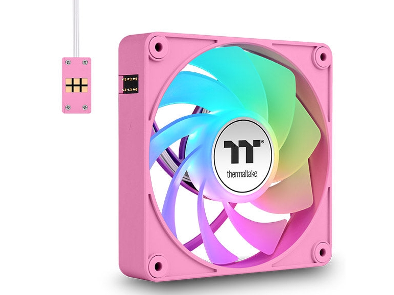 140Mm Thermaltake Ct140 Ex Reverse Argb Sync Pc-Lüfter Rosa 3Er Pack