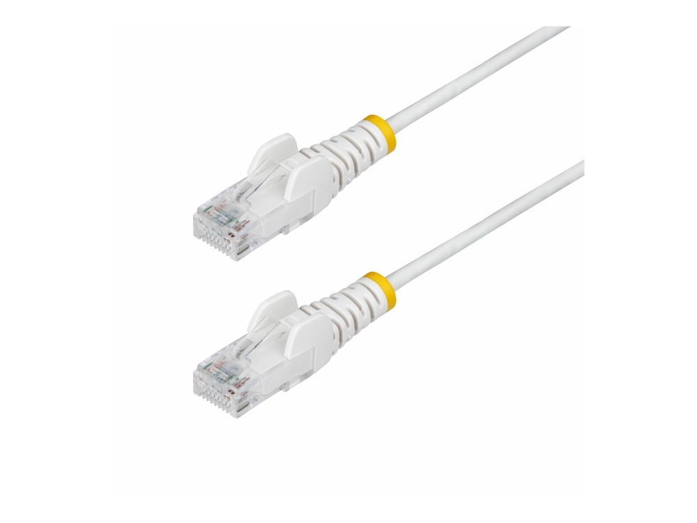 Startech.Com 3M Weißes, Schlankes Cat6-Ethernet-Kabel, Zackenfrei, 28Awg, Lszh - Patchkabel - Rj-45 (Stecker) Zu Rj-45 (Stecker) - 3 M - 3,6 Mm - Utp