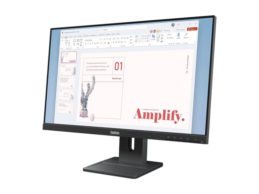 Lenovo Thinkvision E24-40 - Led-Skærm - 24" (23.8" Til At Se) - 1920 X 1080 Full Hd (1080P) @ 100 Hz - Ips - 250 Cd/M² - 1300:1 - 4 Ms - Hdmi, Vga, D