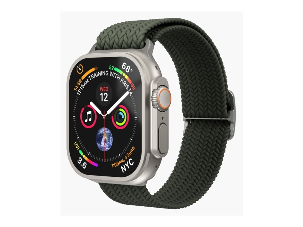 Vonmählen - Løkke For Smart Watch - Olivengrøn - For Apple Watch Hermès Series 9, Se 3, Series 10, Series 11, Series 9, Ultra 2, Ultra 3