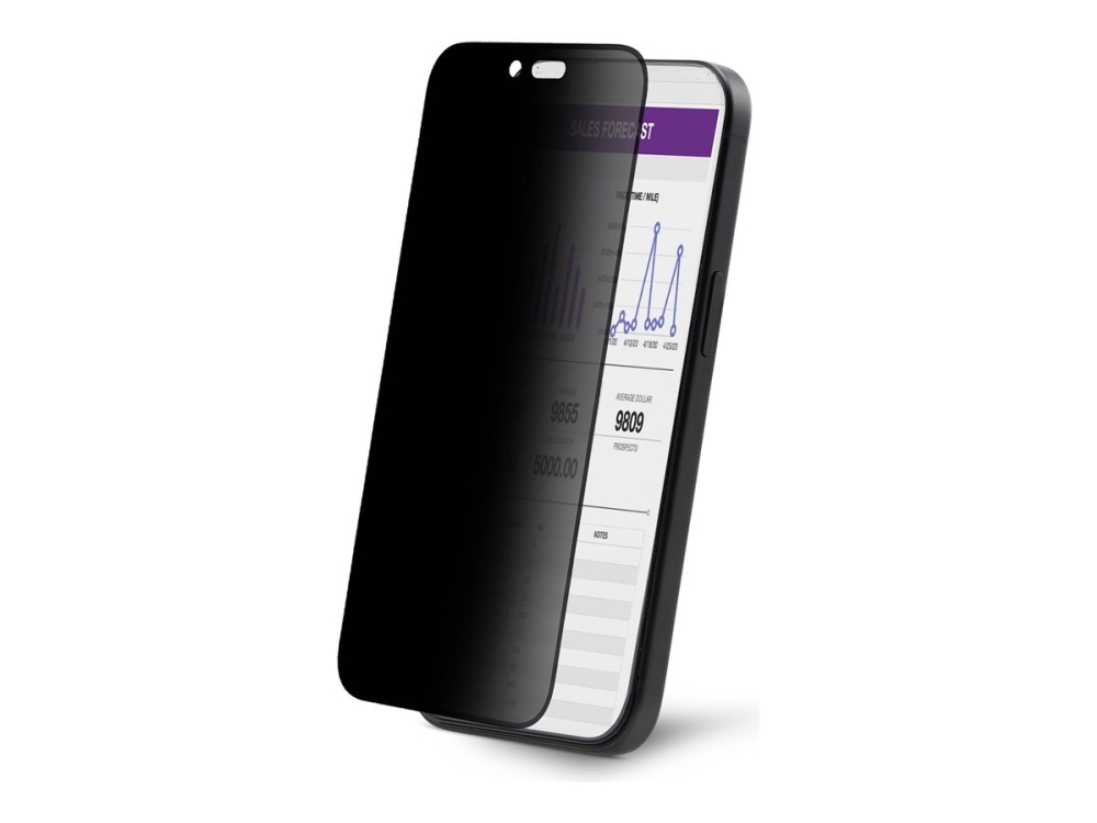 Startech.Com 4-Way 360 Privacy Screen For Iphone 16 Pro, Supports Portrait/Landscape Orientation, Touch-Enabled, Tempered Glass Protector, 4Way Filte